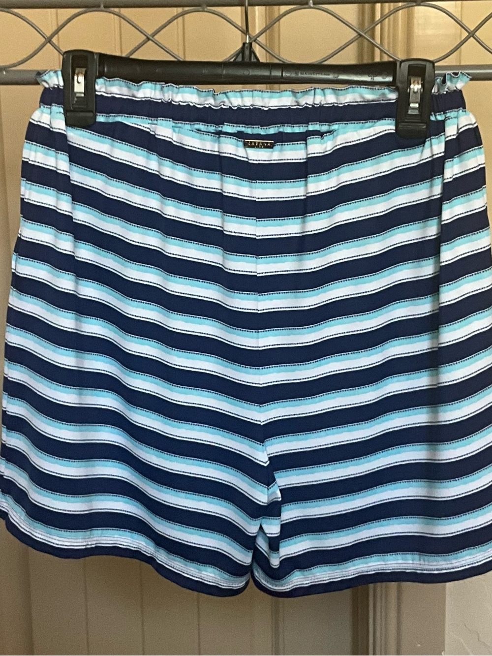 Cabana Life Delray Striped Paperbag Waist Tassel Shorts - Picture 5 of 10